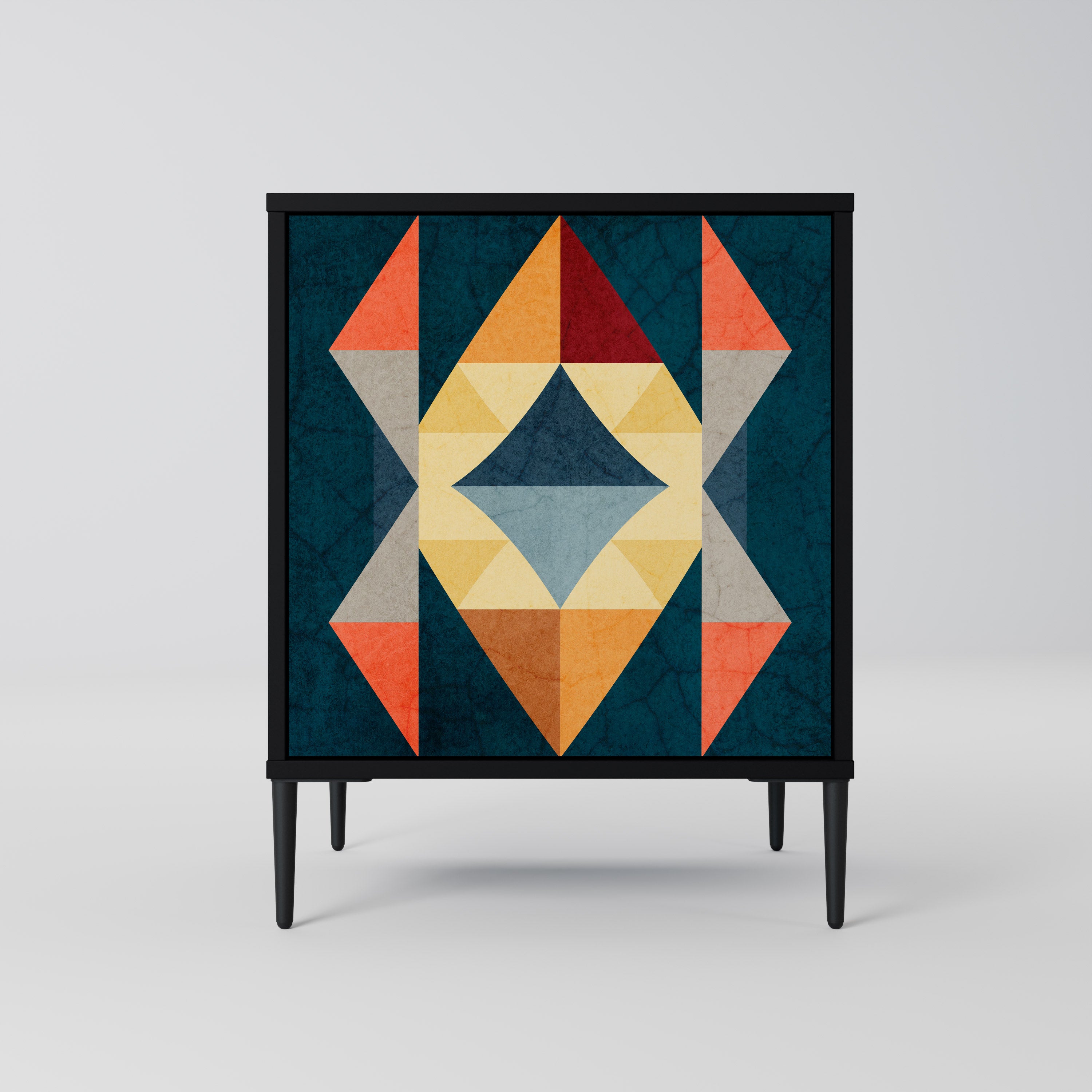 CRACKED ILLUSION Sideboard mit 1 Tür in Schwarz