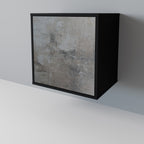 CONCRETE WALL Sideboard mit 1 Tür in Schwarz