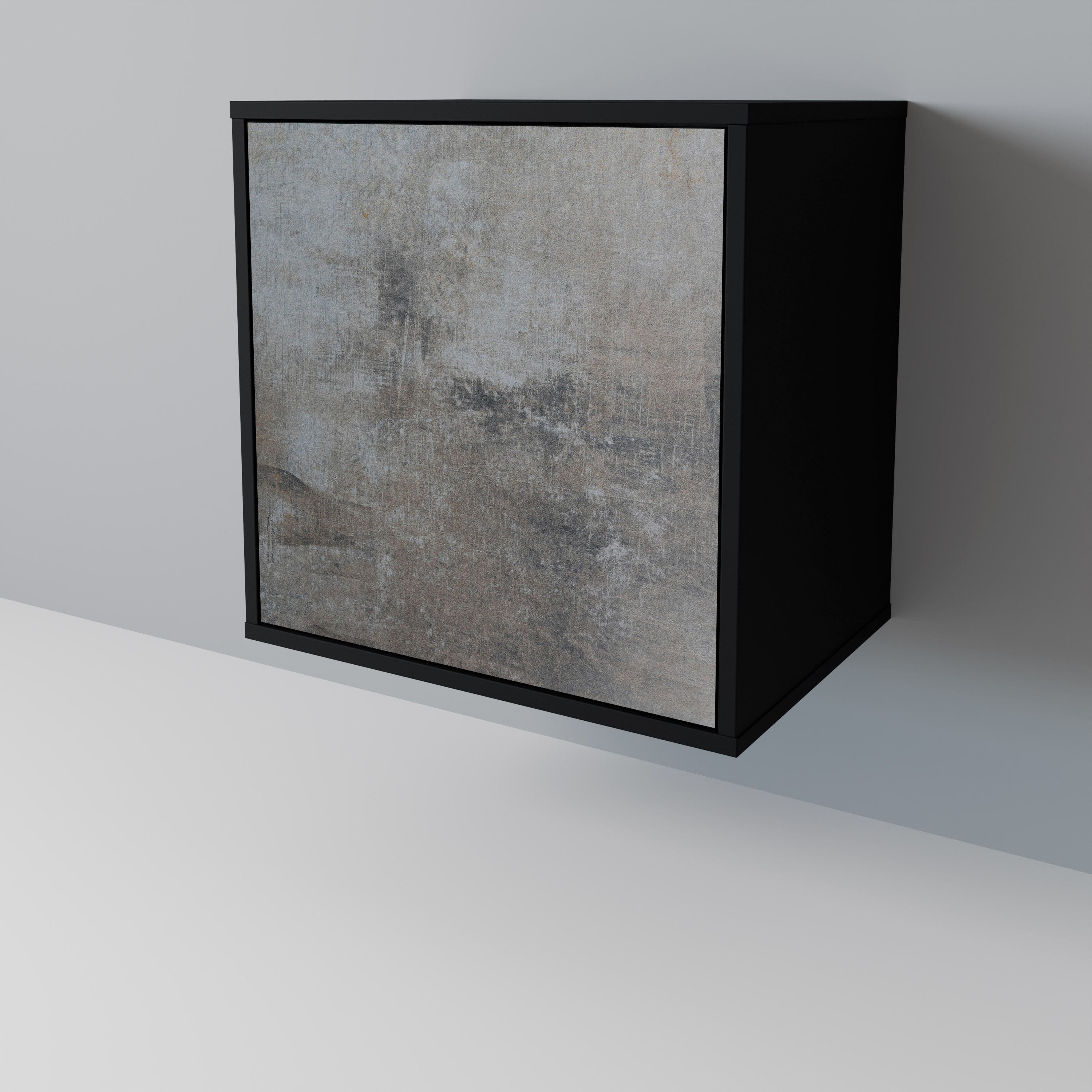 CONCRETE WALL Sideboard mit 1 Tür in Schwarz