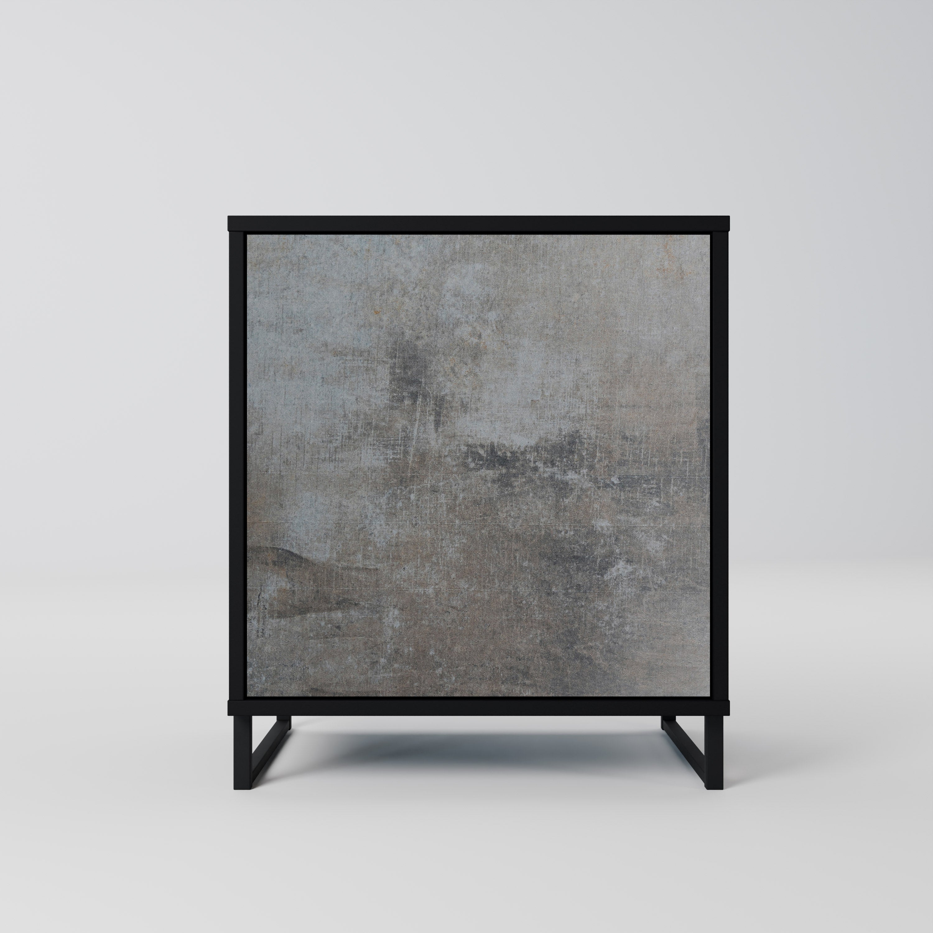 CONCRETE WALL Sideboard mit 1 Tür in Schwarz
