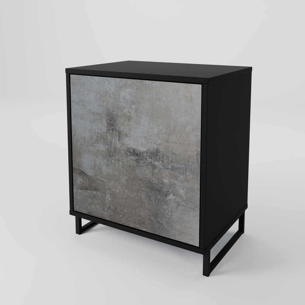 CONCRETE WALL Sideboard mit 1 Tür in Schwarz