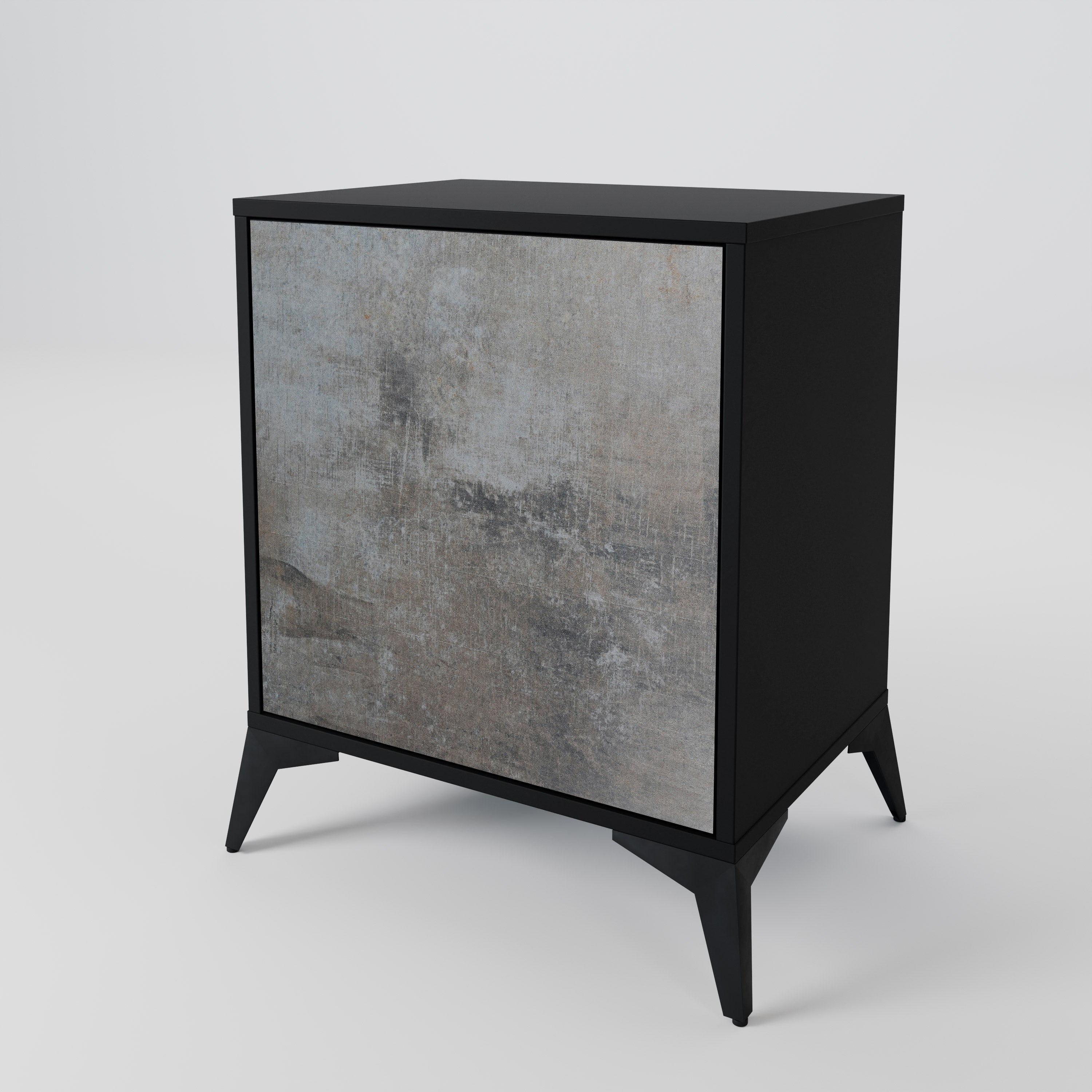 CONCRETE WALL Sideboard mit 1 Tür in Schwarz