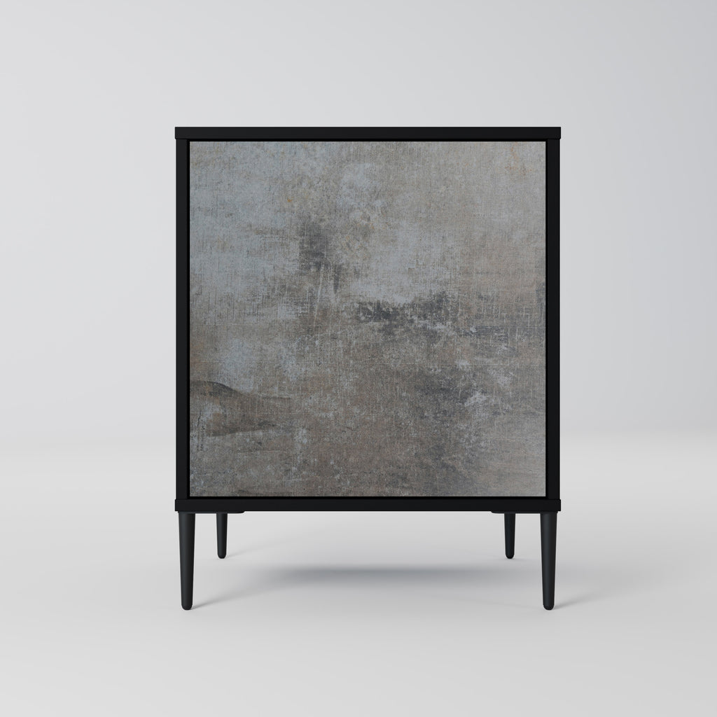 CONCRETE WALL Sideboard mit 1 Tür in Schwarz