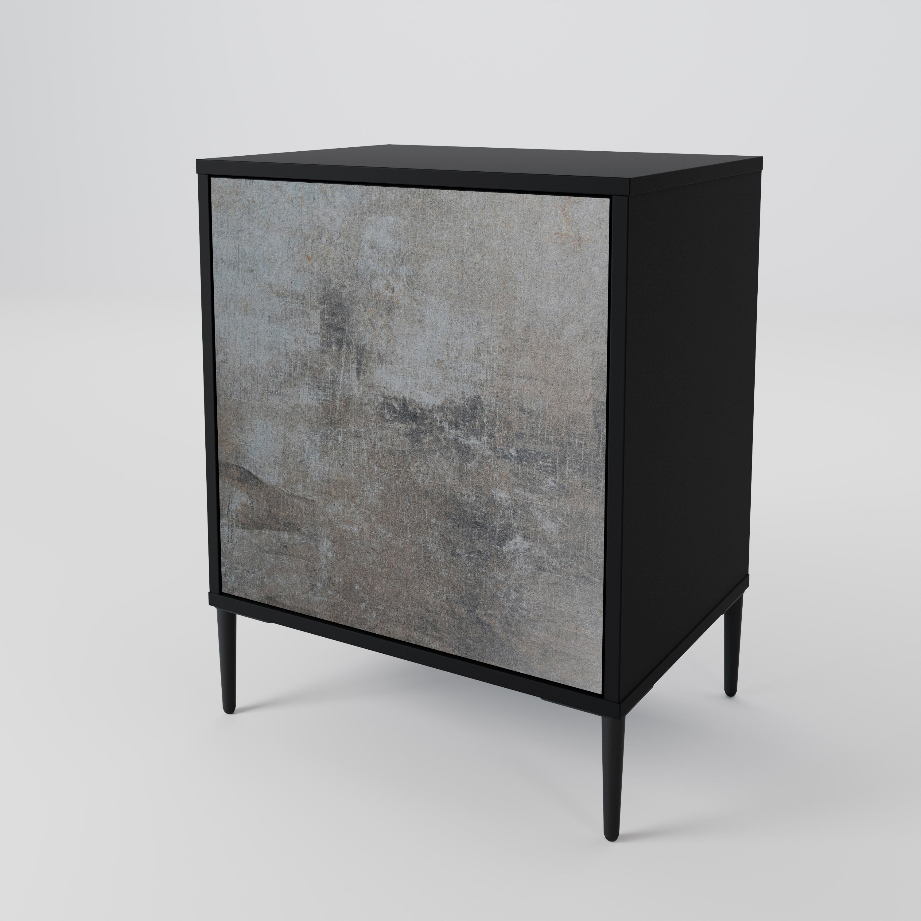 CONCRETE WALL Sideboard mit 1 Tür in Schwarz