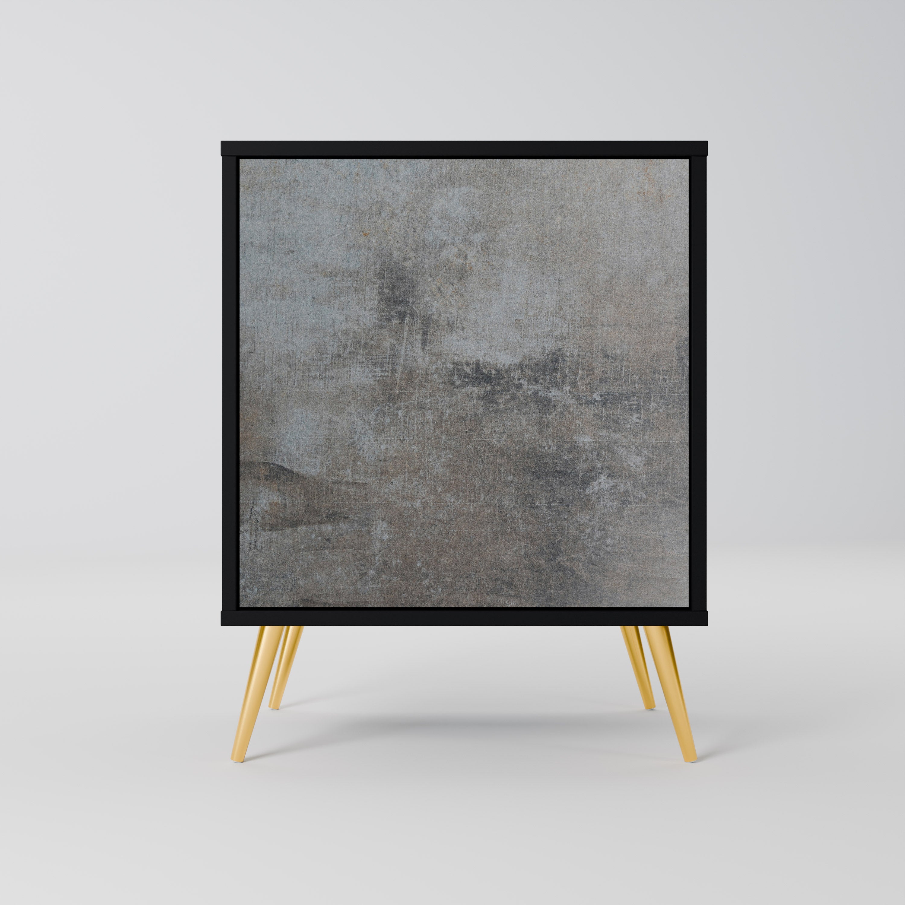 CONCRETE WALL Sideboard mit 1 Tür in Schwarz