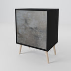 CONCRETE WALL Sideboard mit 1 Tür in Schwarz