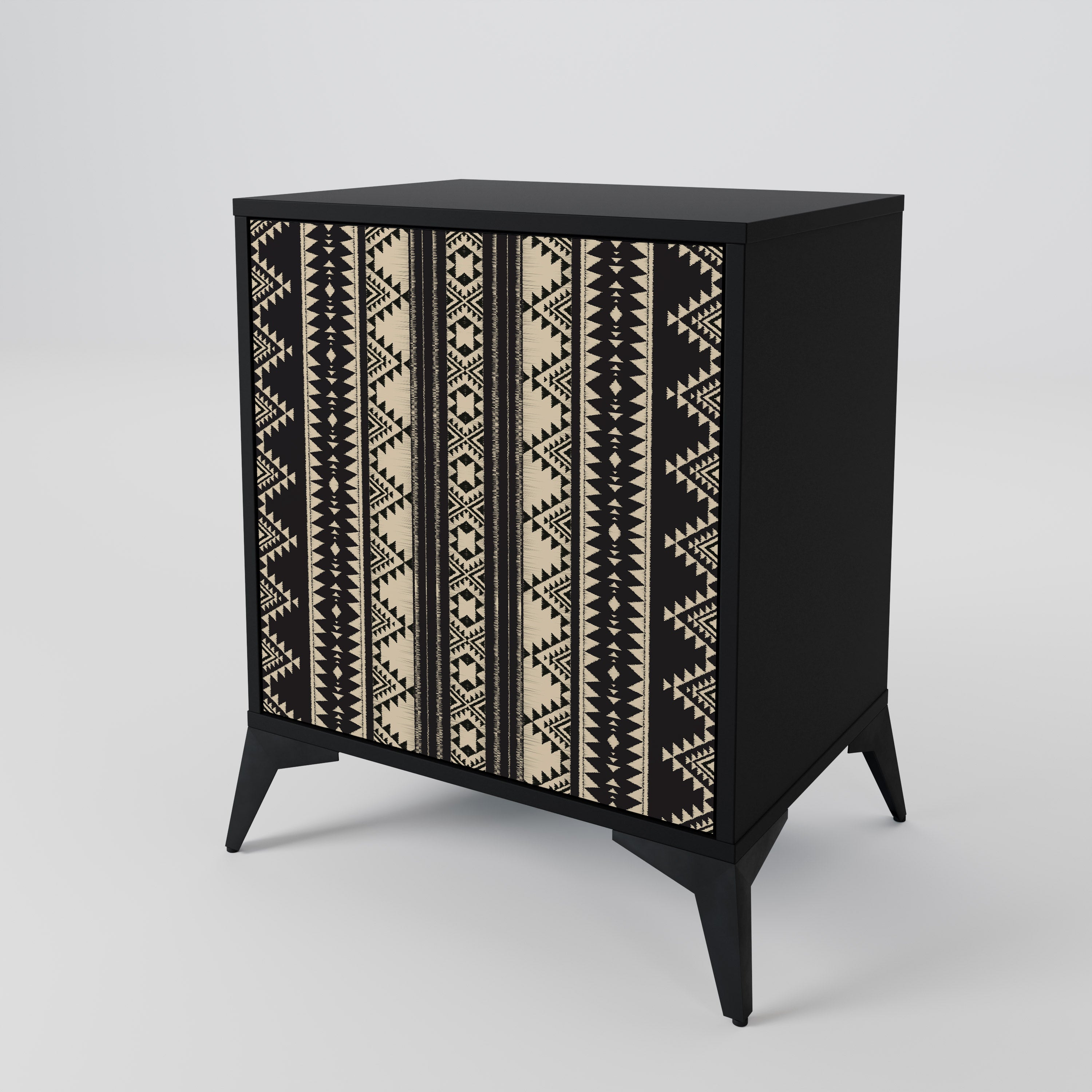 AZTEC Sideboard mit 1 Tür in Schwarz