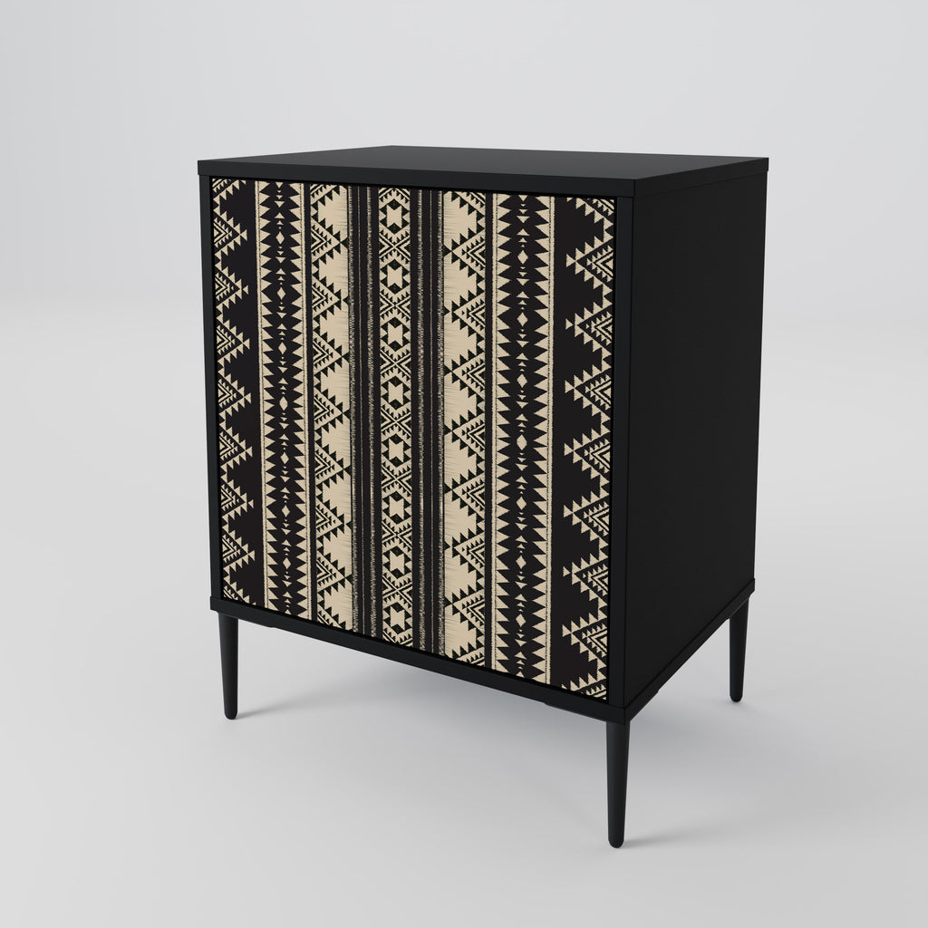 AZTEC Sideboard mit 1 Tür in Schwarz