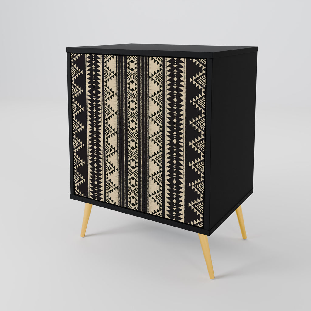 AZTEC Sideboard mit 1 Tür in Schwarz