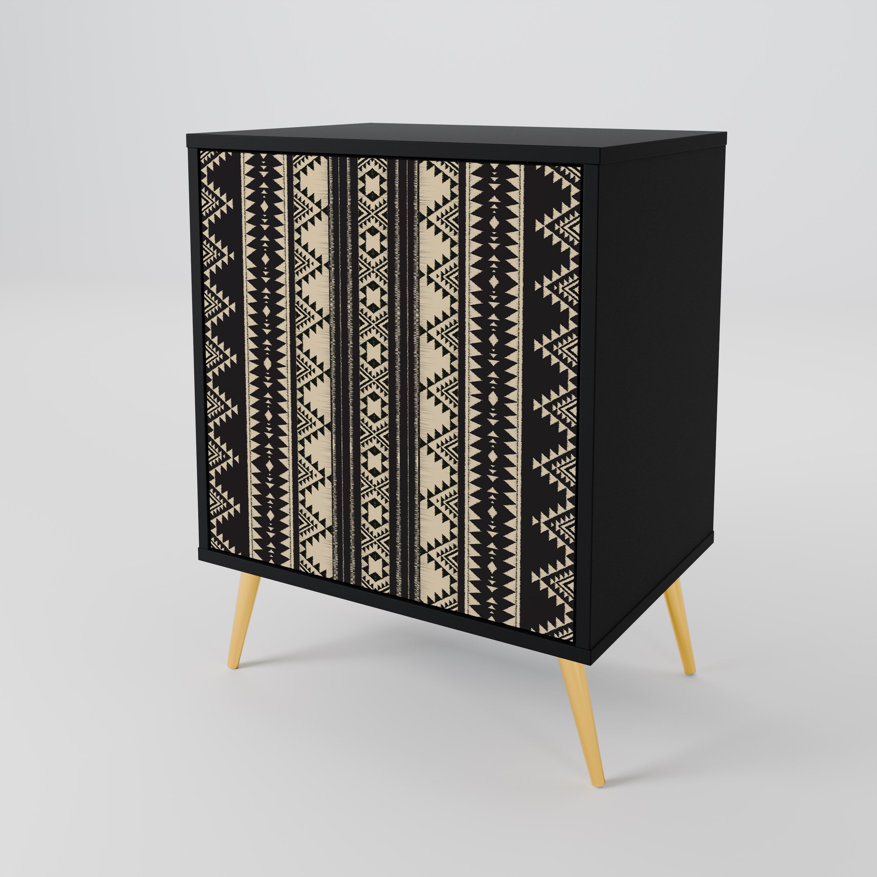 AZTEC Sideboard mit 1 Tür in Schwarz