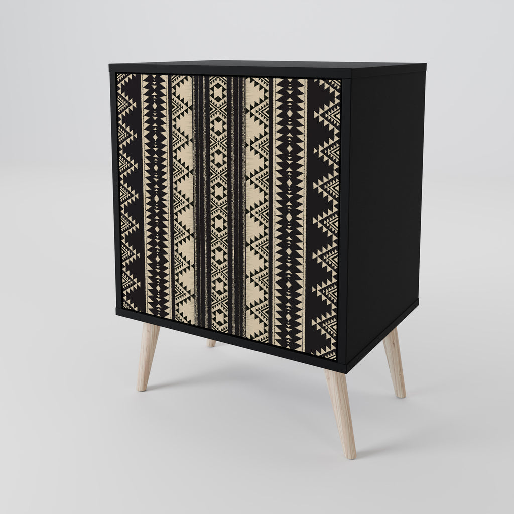 AZTEC Sideboard mit 1 Tür in Schwarz