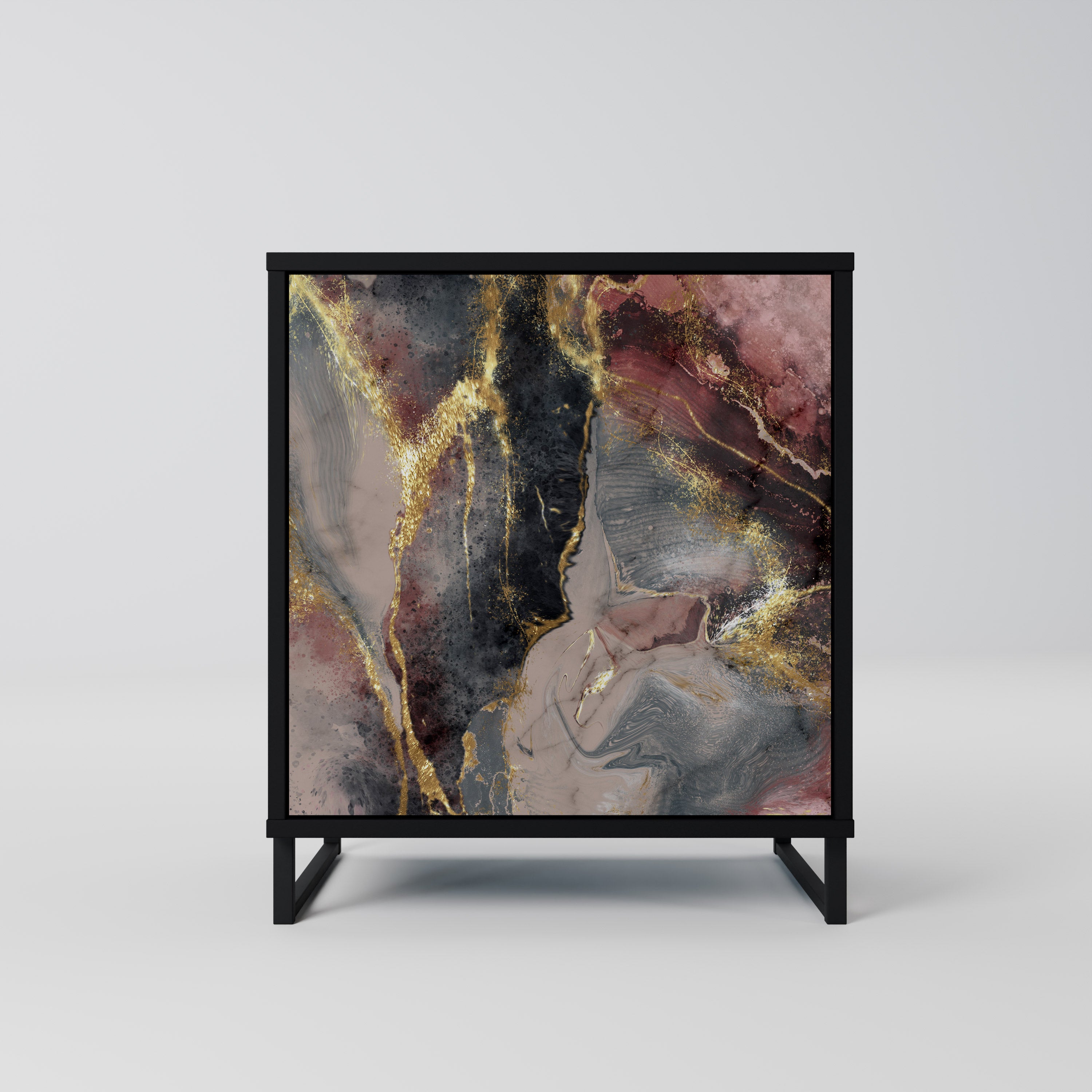 GOLDEN TIDES Sideboard mit 1 Tür in Schwarz