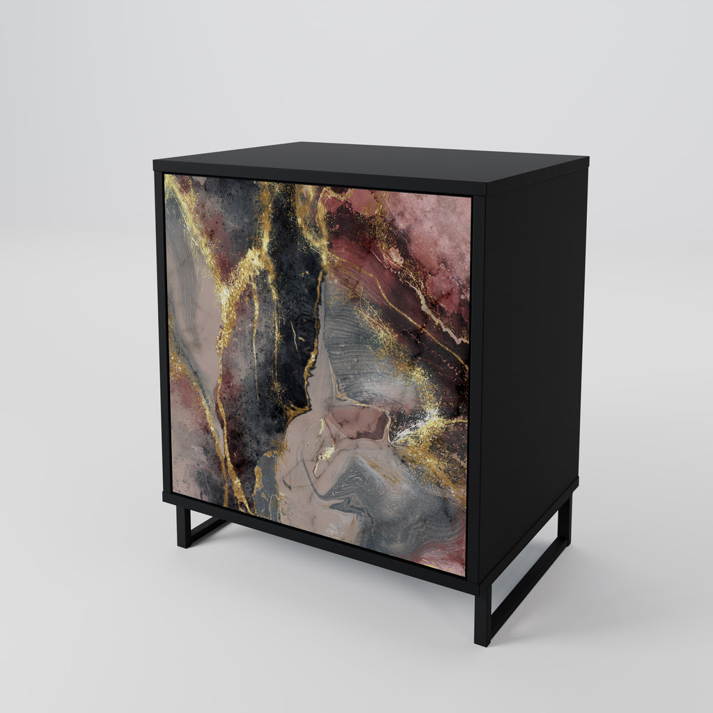 GOLDEN TIDES Sideboard mit 1 Tür in Schwarz