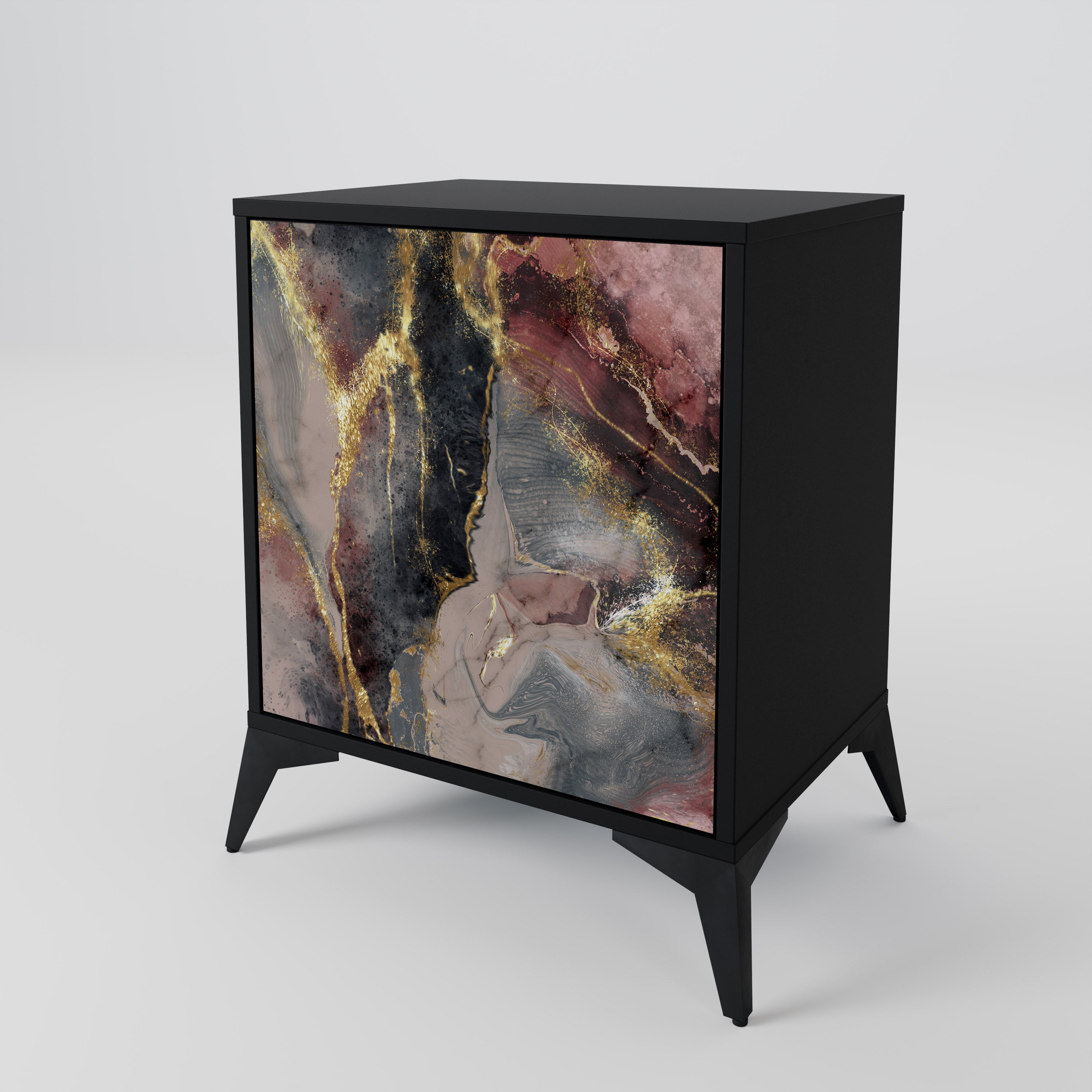 GOLDEN TIDES Sideboard mit 1 Tür in Schwarz