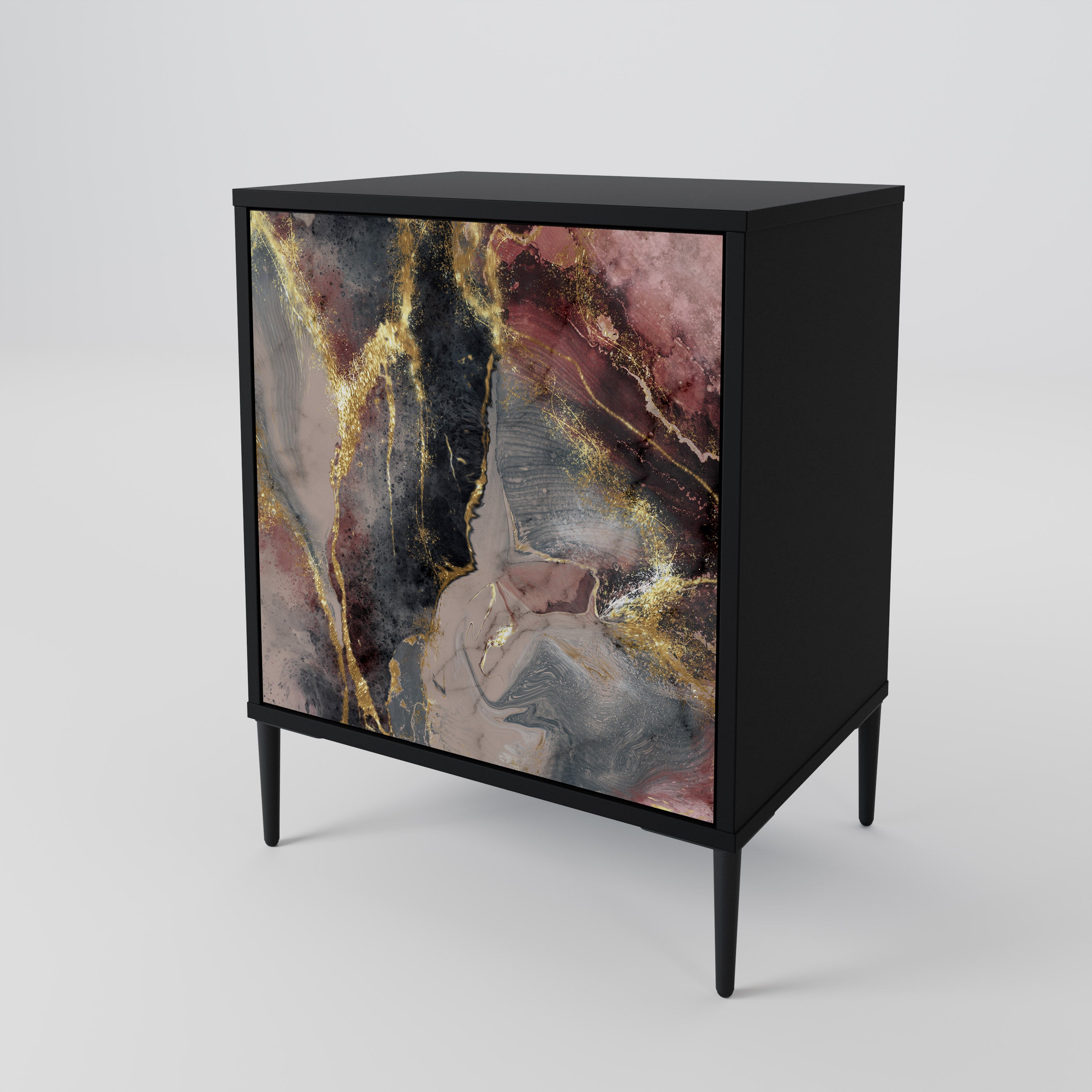 GOLDEN TIDES Sideboard mit 1 Tür in Schwarz