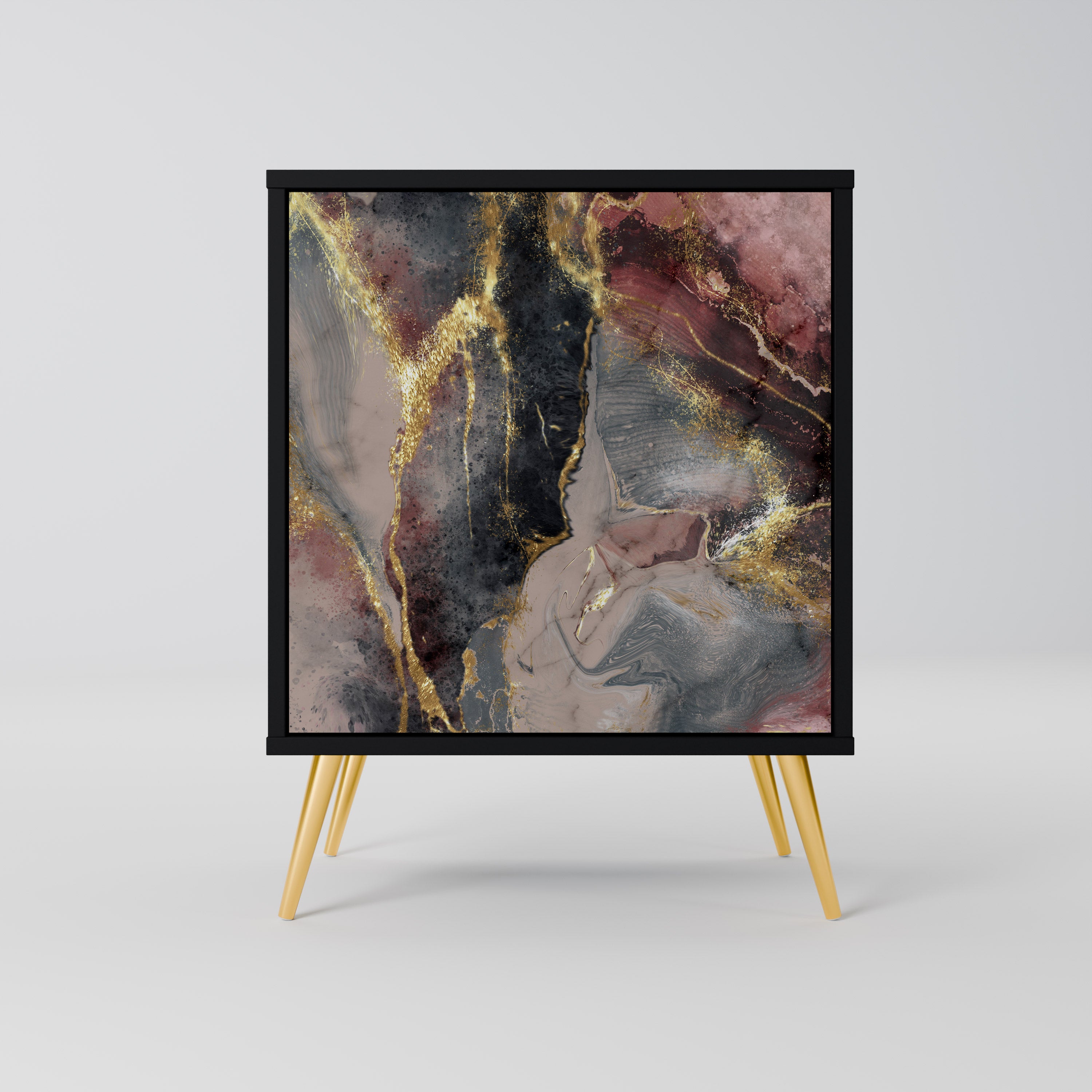 GOLDEN TIDES Sideboard mit 1 Tür in Schwarz