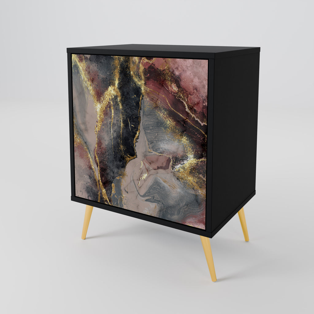 GOLDEN TIDES Sideboard mit 1 Tür in Schwarz