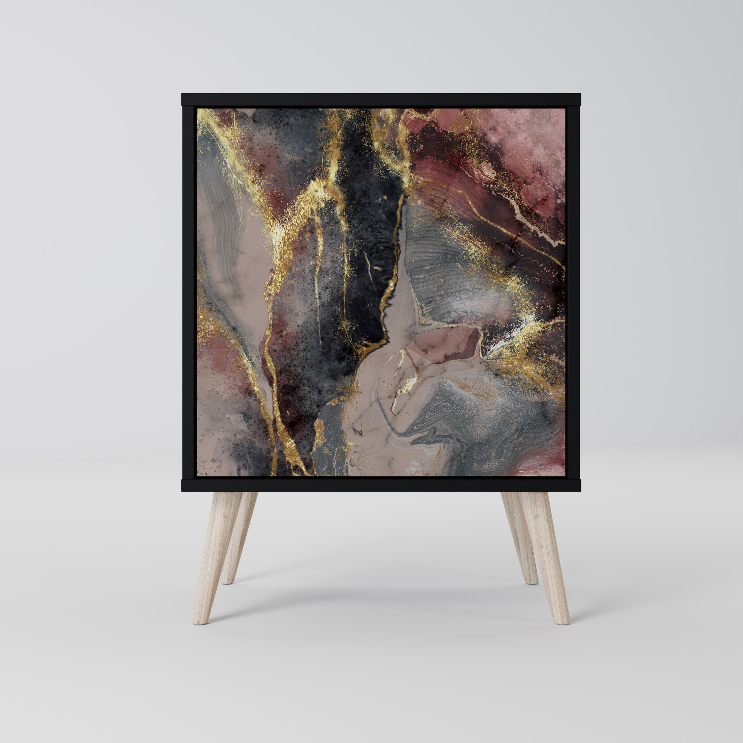 GOLDEN TIDES Sideboard mit 1 Tür in Schwarz