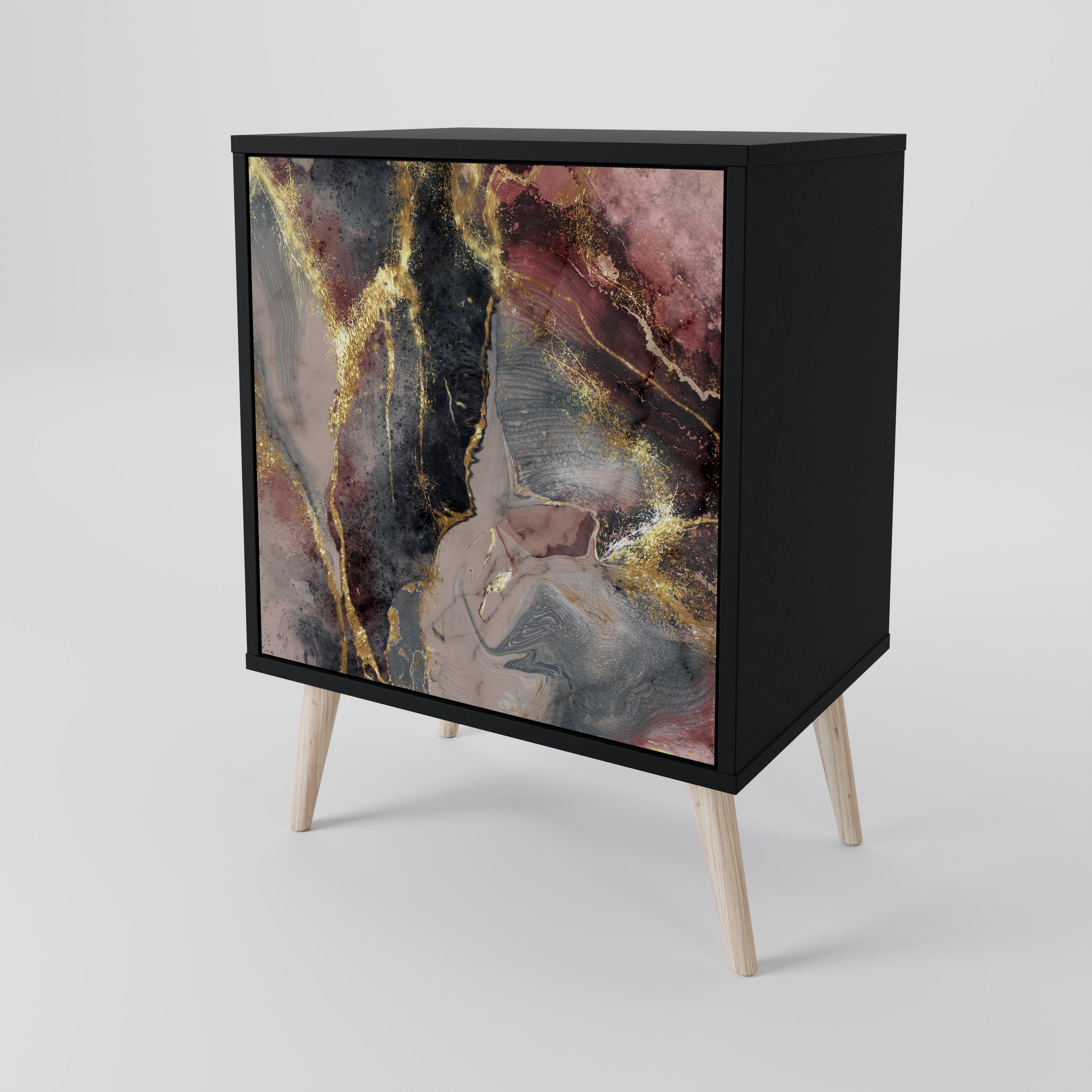 GOLDEN TIDES Sideboard mit 1 Tür in Schwarz