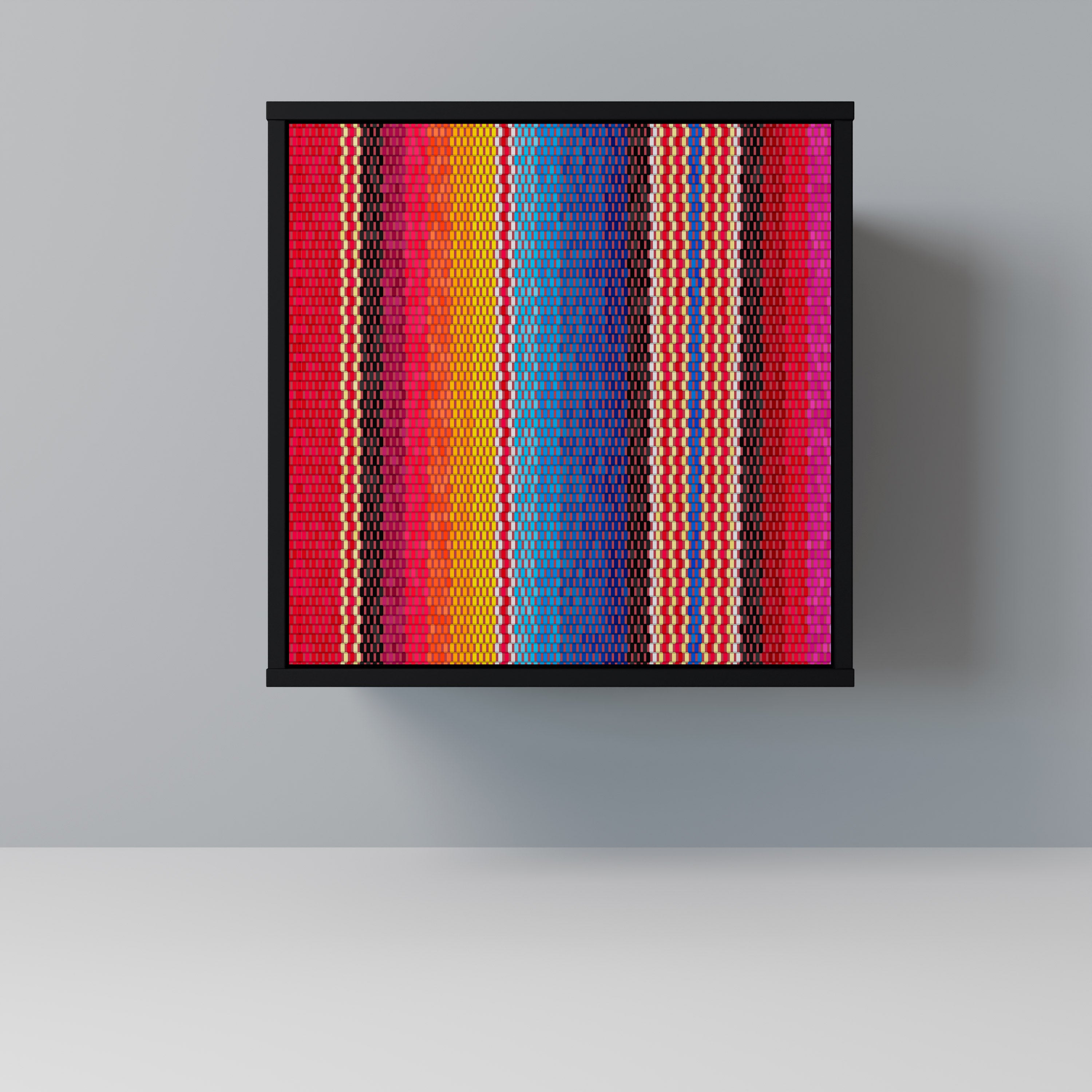 ETHNIC MEXICAN Sideboard mit 1 Tür in Schwarz