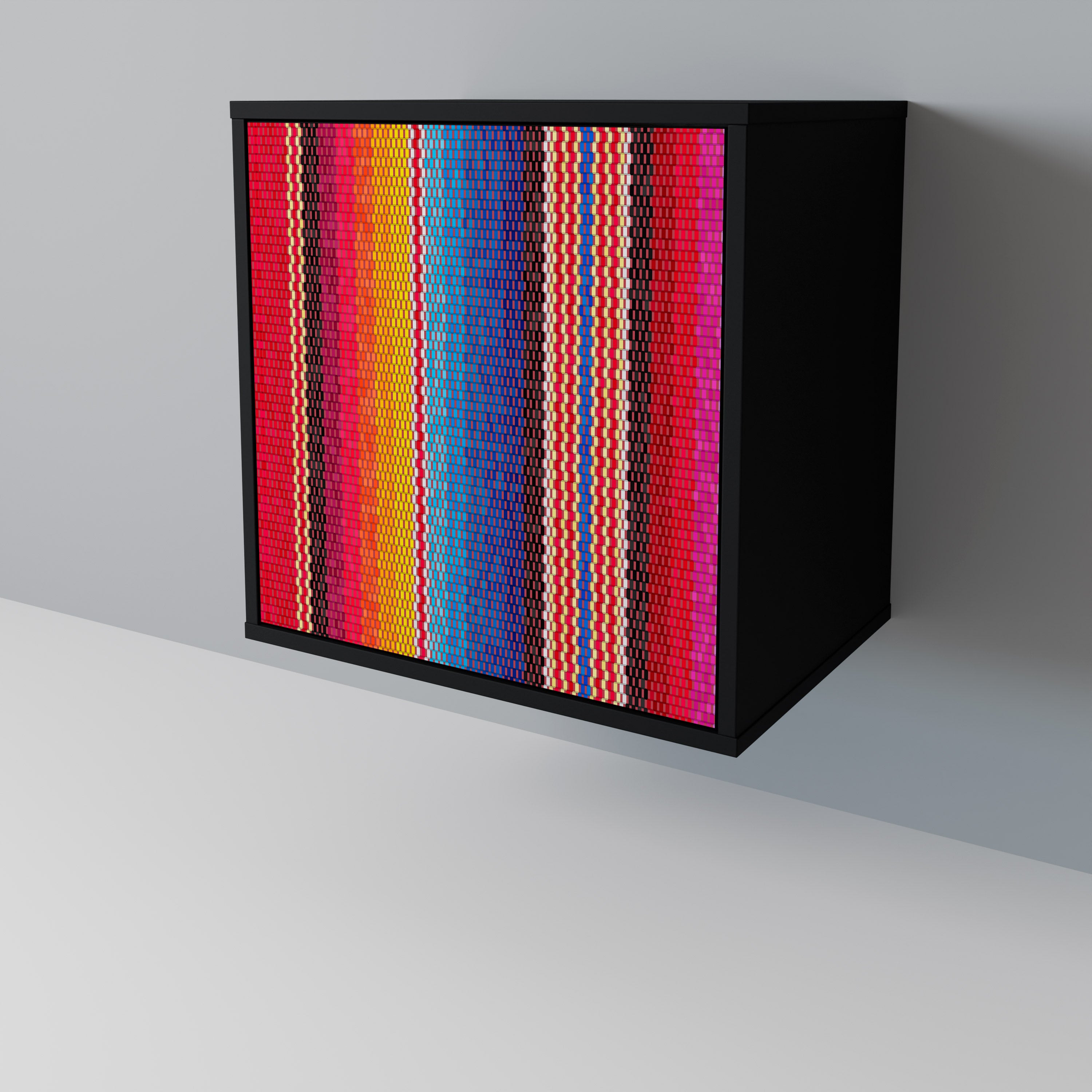 ETHNIC MEXICAN Sideboard mit 1 Tür in Schwarz