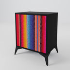 ETHNIC MEXICAN Sideboard mit 1 Tür in Schwarz