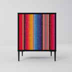 ETHNIC MEXICAN Sideboard mit 1 Tür in Schwarz