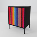 ETHNIC MEXICAN Sideboard mit 1 Tür in Schwarz