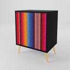 ETHNIC MEXICAN Sideboard mit 1 Tür in Schwarz