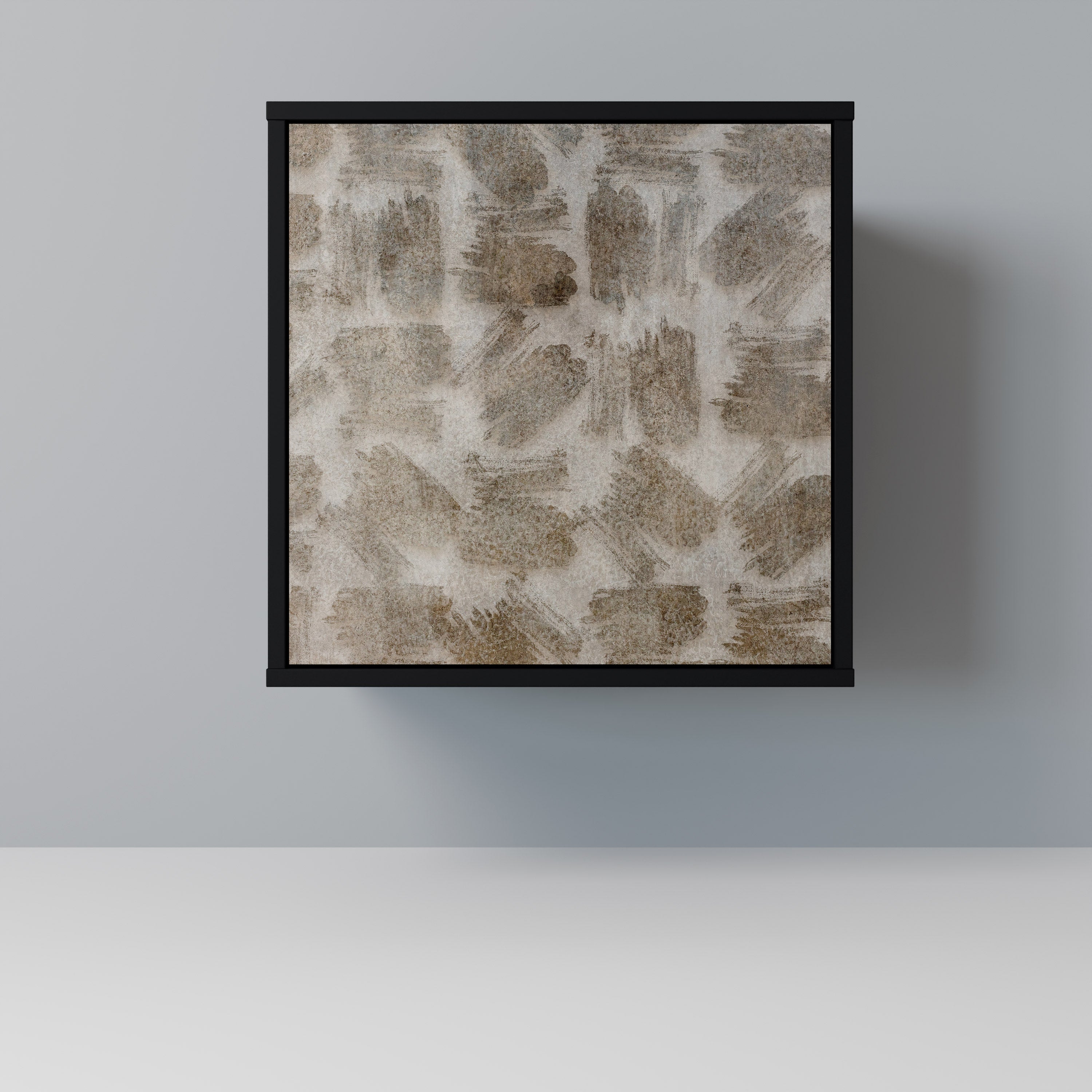 SLIGHTLY BLURRED Sideboard mit 1 Tür in Schwarz