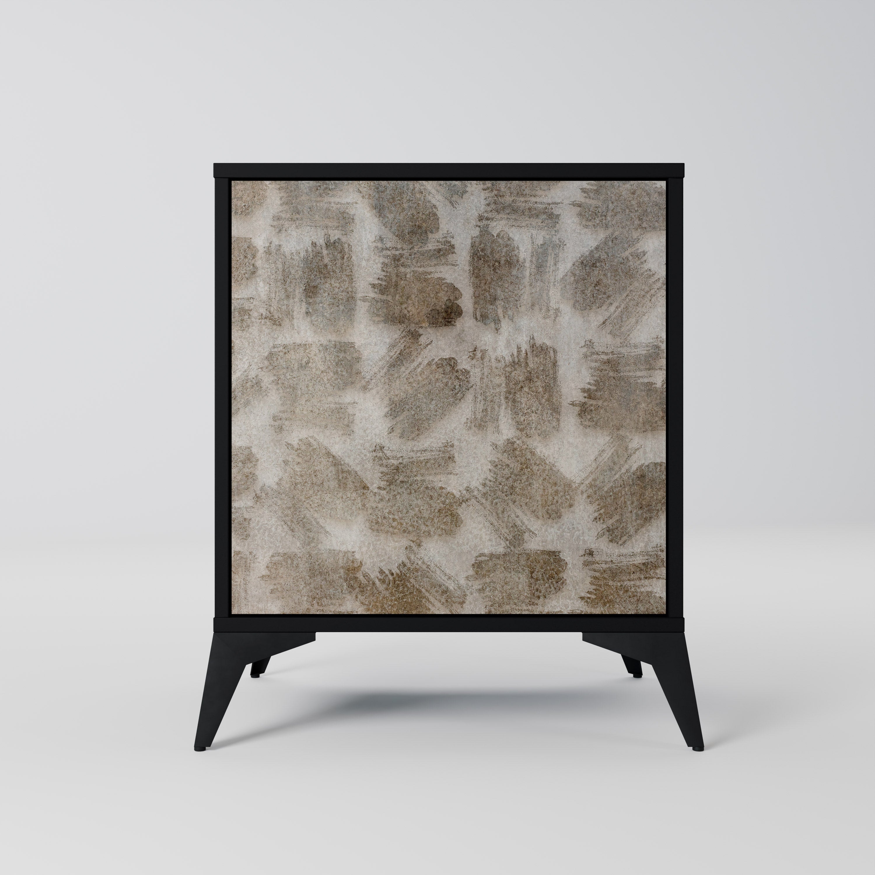 SLIGHTLY BLURRED Sideboard mit 1 Tür in Schwarz