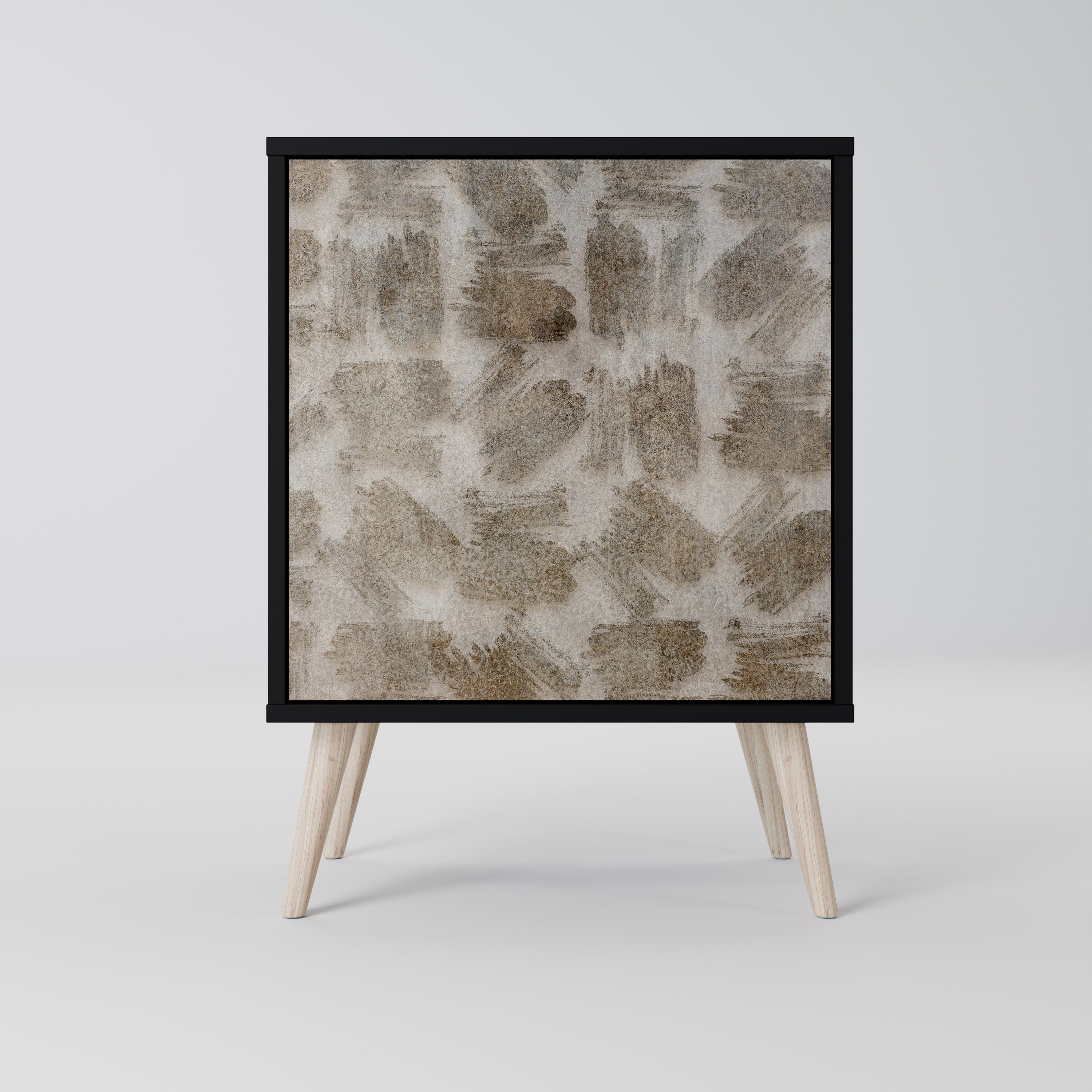 SLIGHTLY BLURRED Sideboard mit 1 Tür in Schwarz