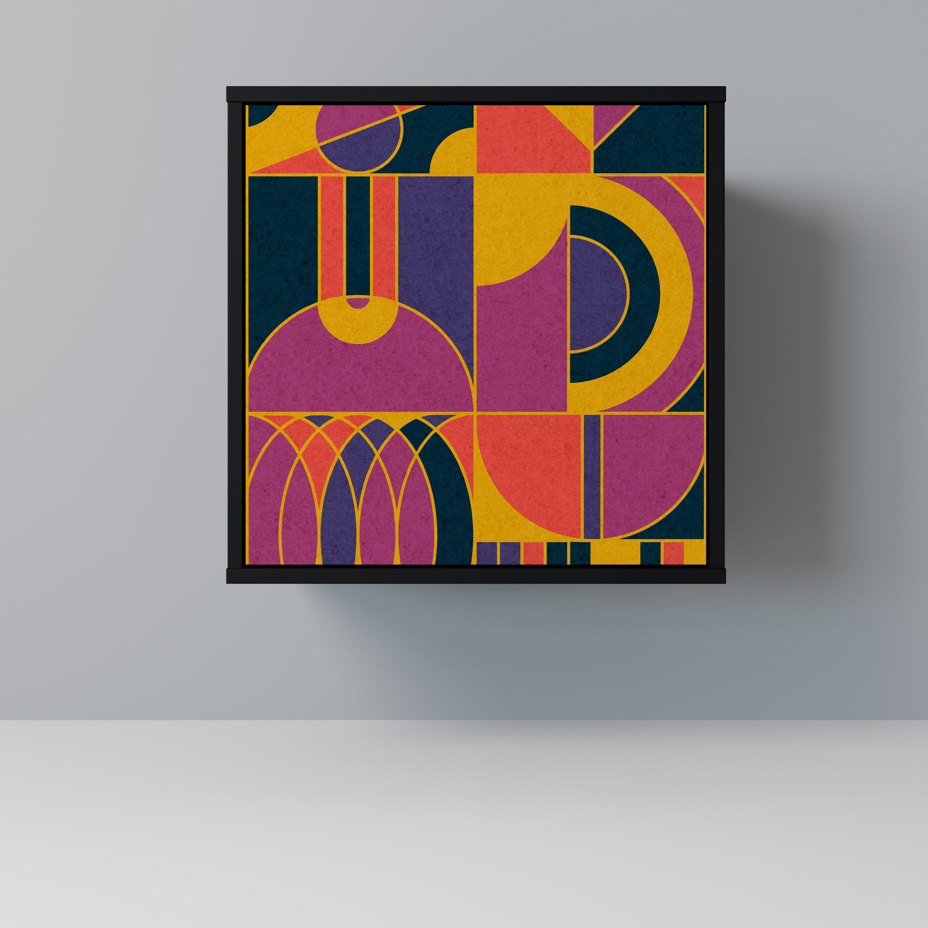 ELECTRIC PATTERNS Sideboard mit 1 Tür in Schwarz