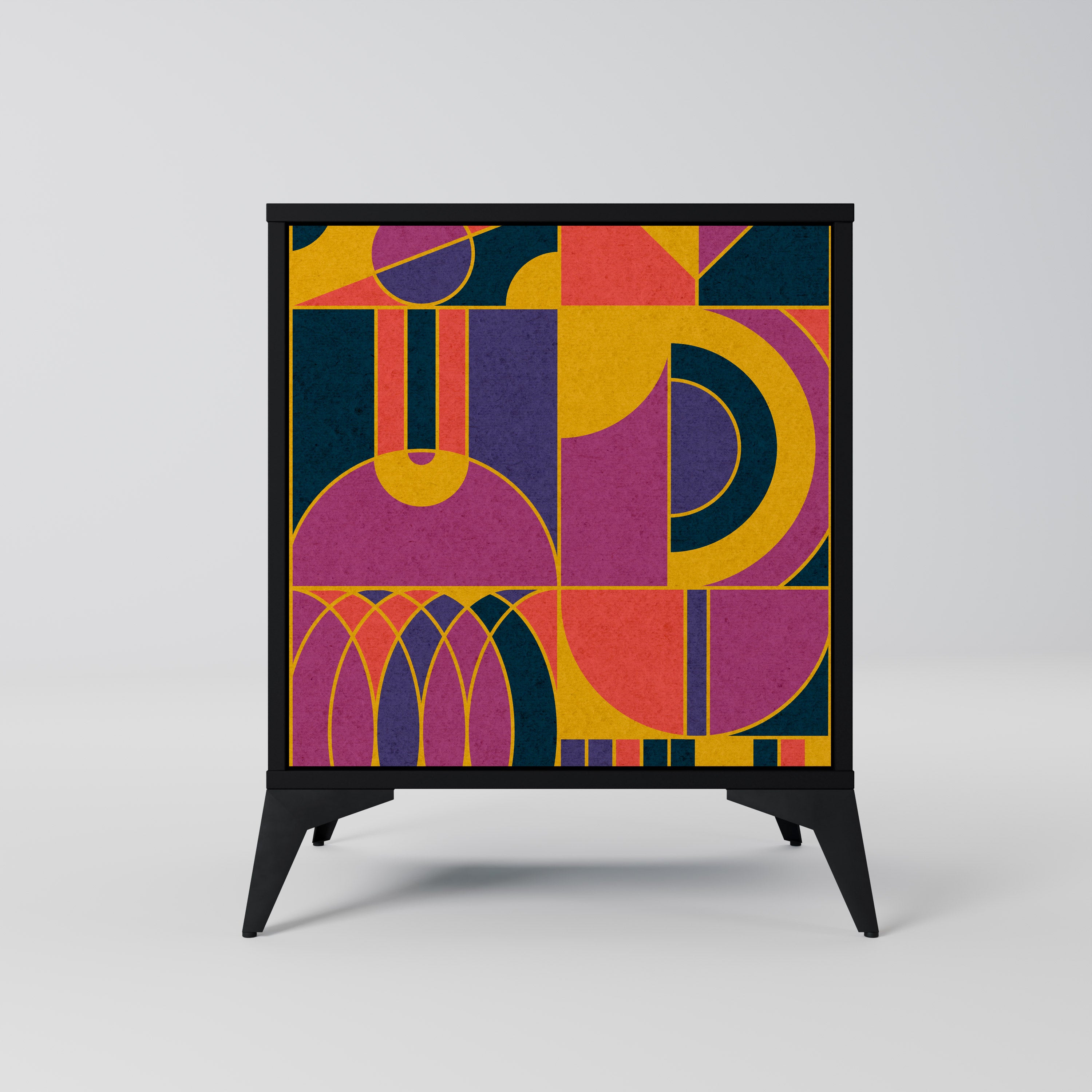 ELECTRIC PATTERNS Sideboard mit 1 Tür in Schwarz