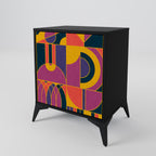 ELECTRIC PATTERNS Sideboard mit 1 Tür in Schwarz