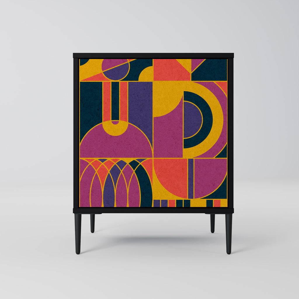 ELECTRIC PATTERNS Sideboard mit 1 Tür in Schwarz