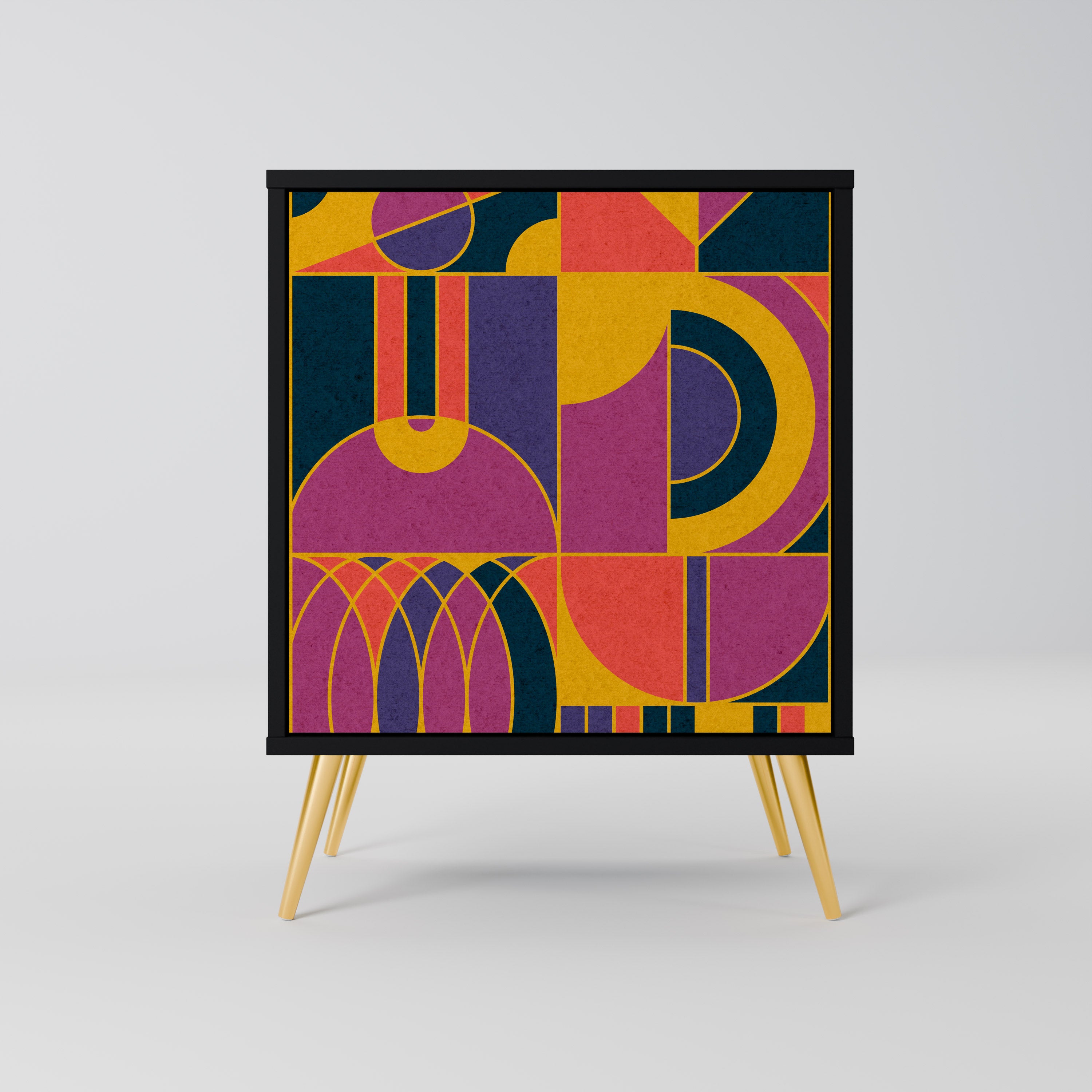 ELECTRIC PATTERNS Sideboard mit 1 Tür in Schwarz