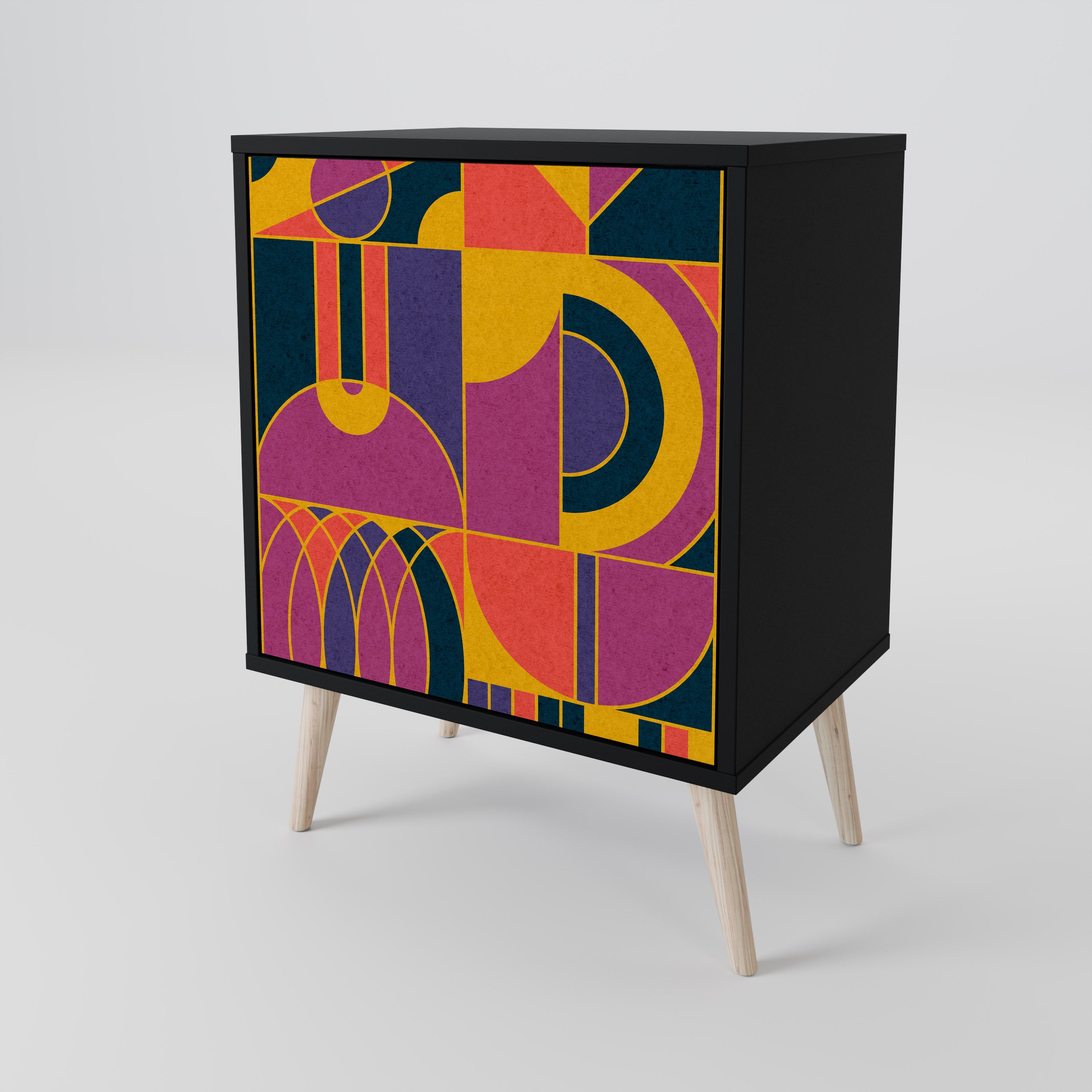 ELECTRIC PATTERNS Sideboard mit 1 Tür in Schwarz