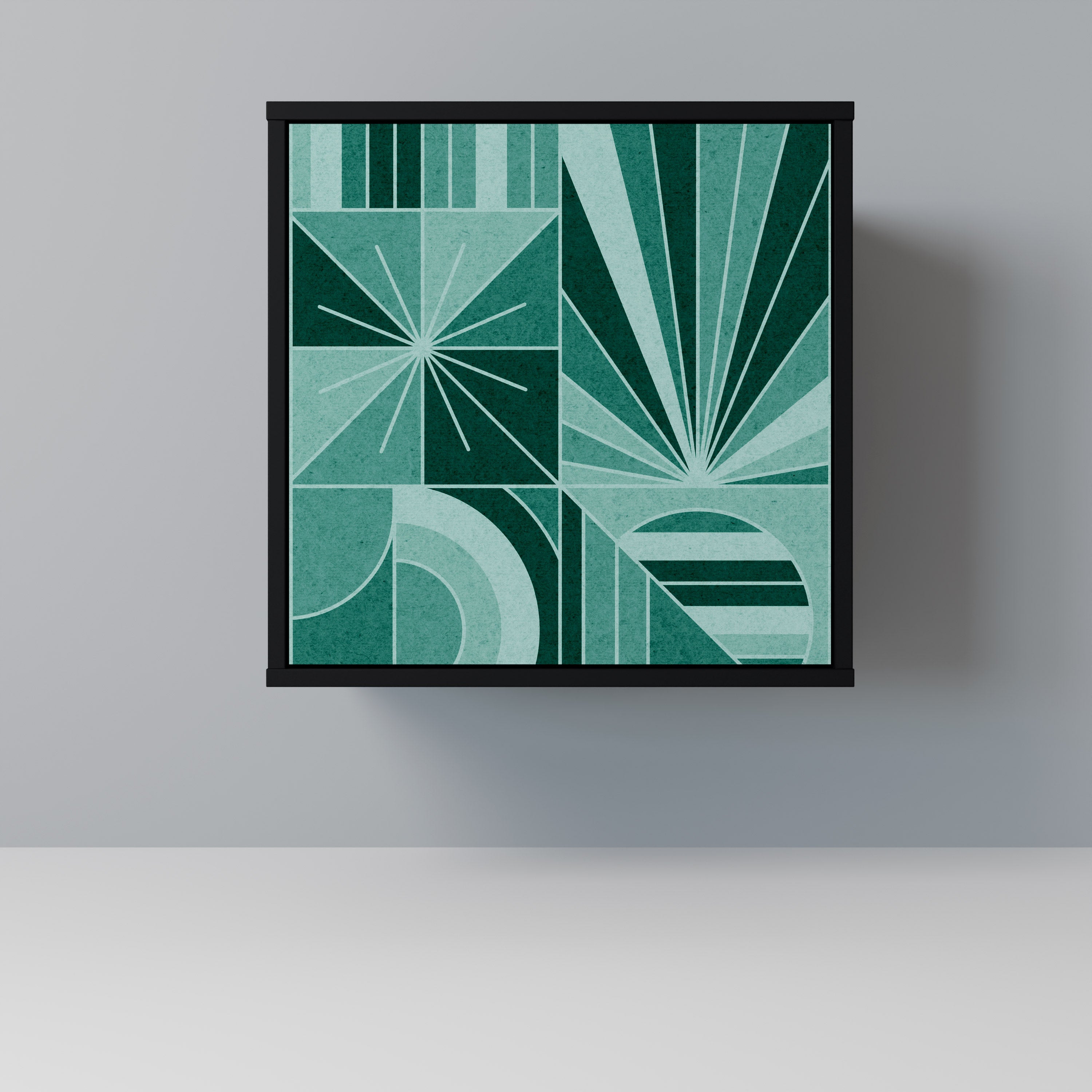 HARMONIC GRID Sideboard mit 1 Tür in Schwarz