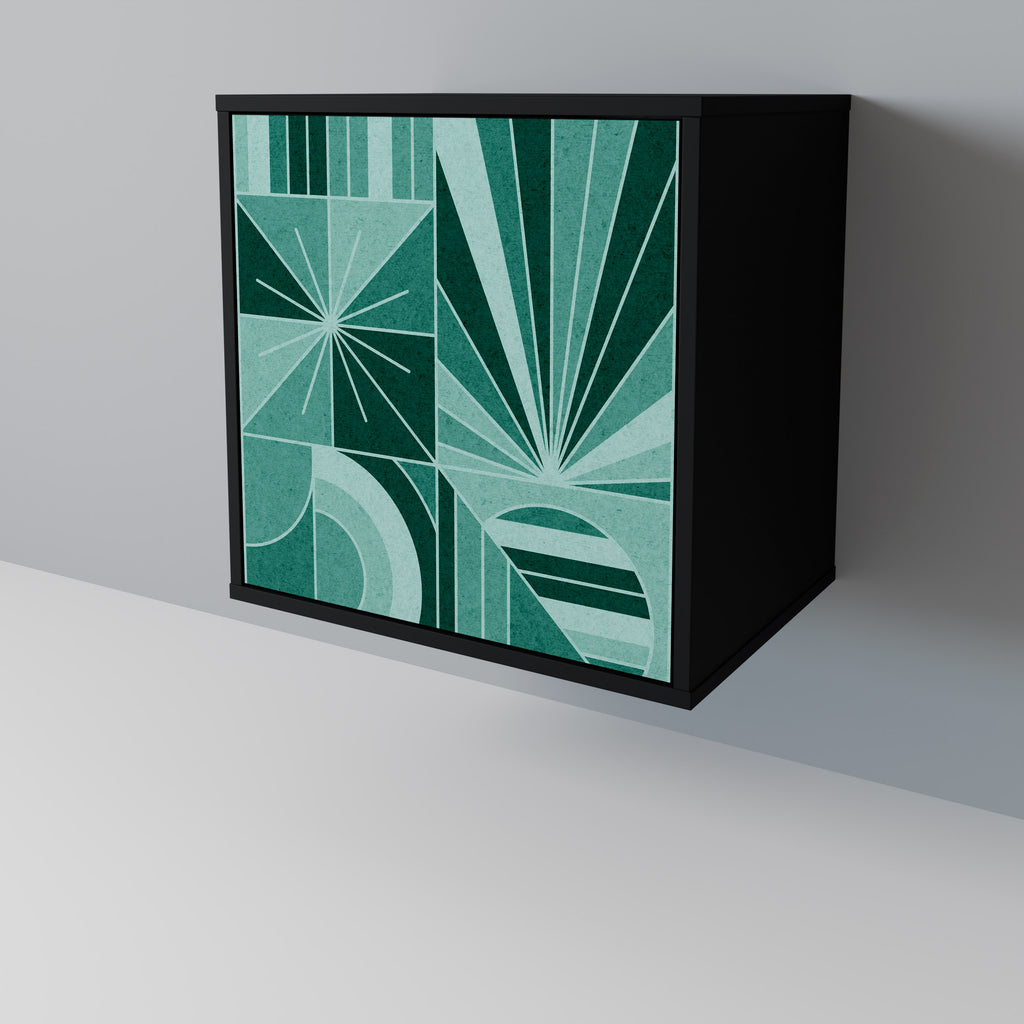 HARMONIC GRID 1-Door Sideboard in Black Finish