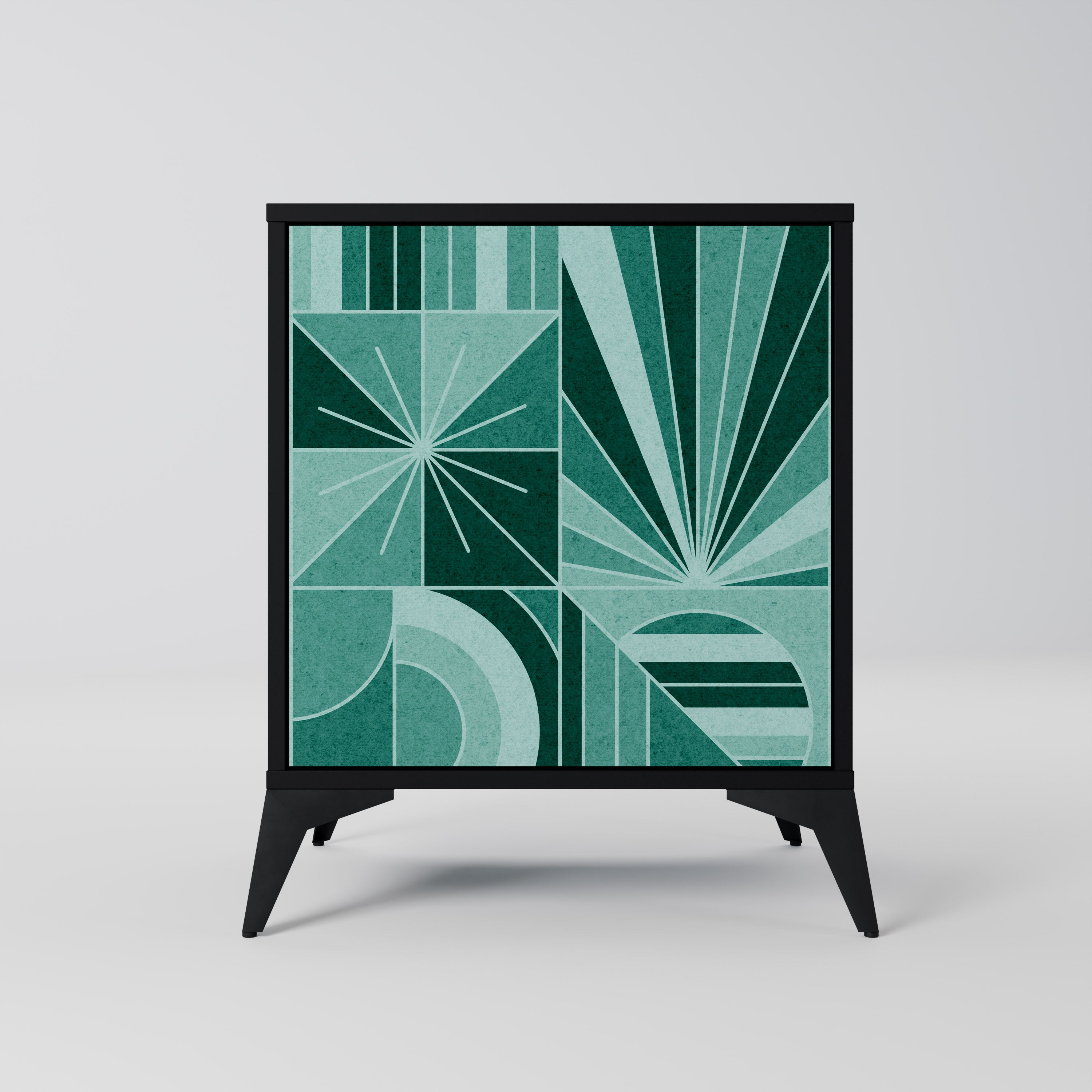 HARMONIC GRID Sideboard mit 1 Tür in Schwarz