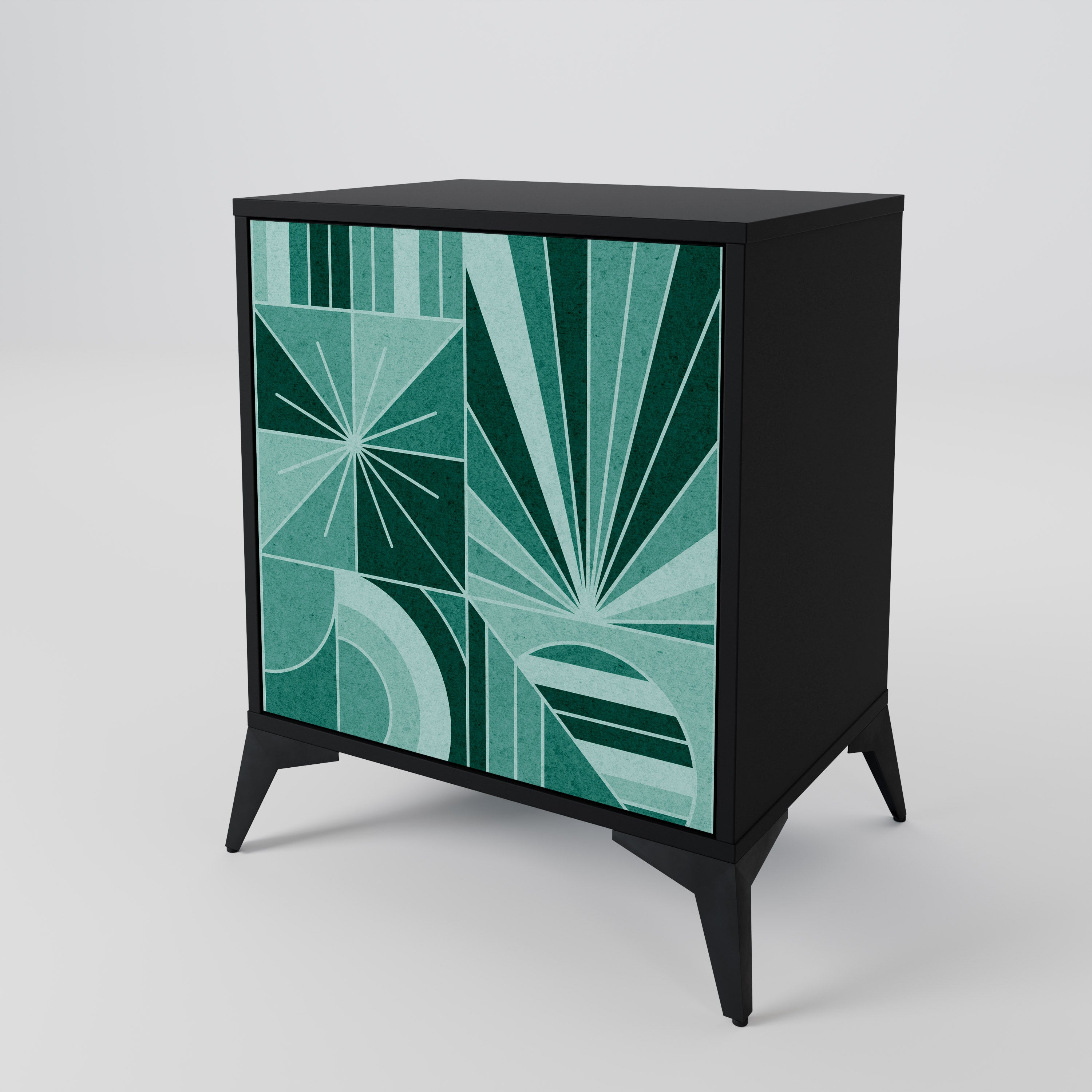 HARMONIC GRID Sideboard mit 1 Tür in Schwarz