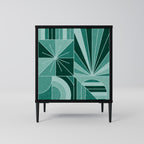 HARMONIC GRID 1-Door Sideboard in Black Finish