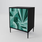 HARMONIC GRID 1-Door Sideboard in Black Finish
