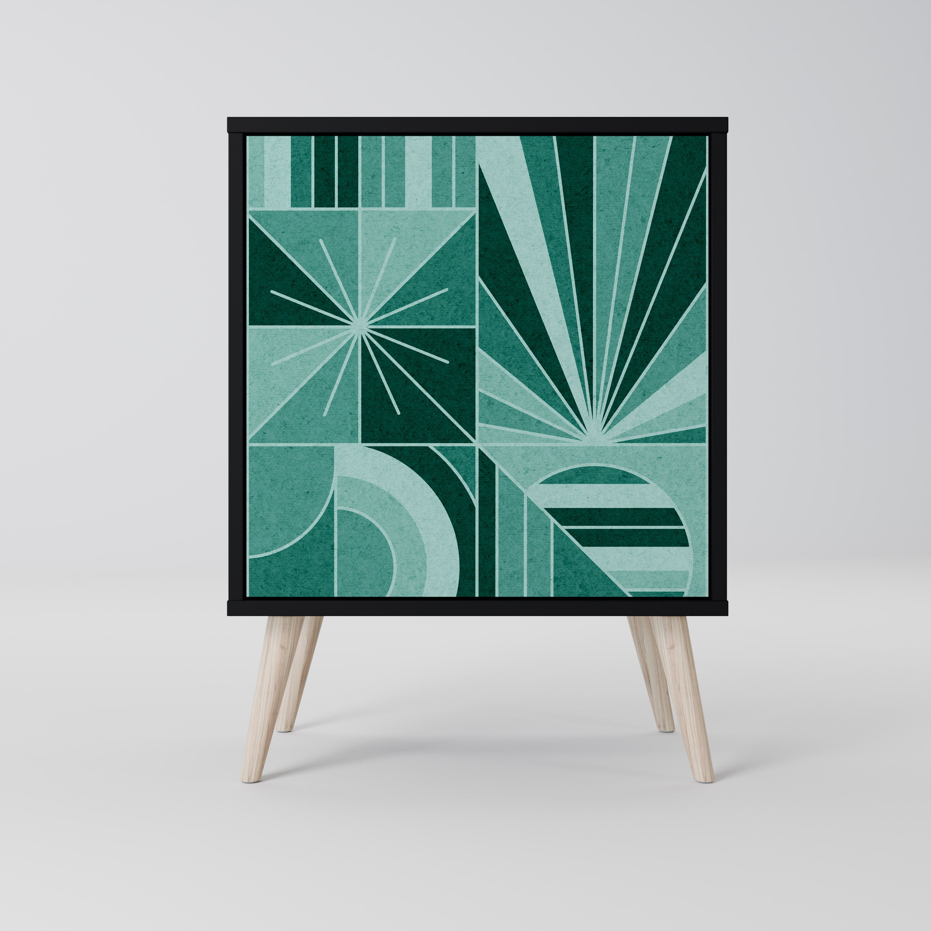 HARMONIC GRID Sideboard mit 1 Tür in Schwarz