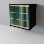 ILUSION GATE 1-Door Sideboard in Black Finish