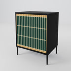 ILUSION GATE 1-Door Sideboard in Black Finish