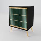 ILUSION GATE 1-Door Sideboard in Black Finish