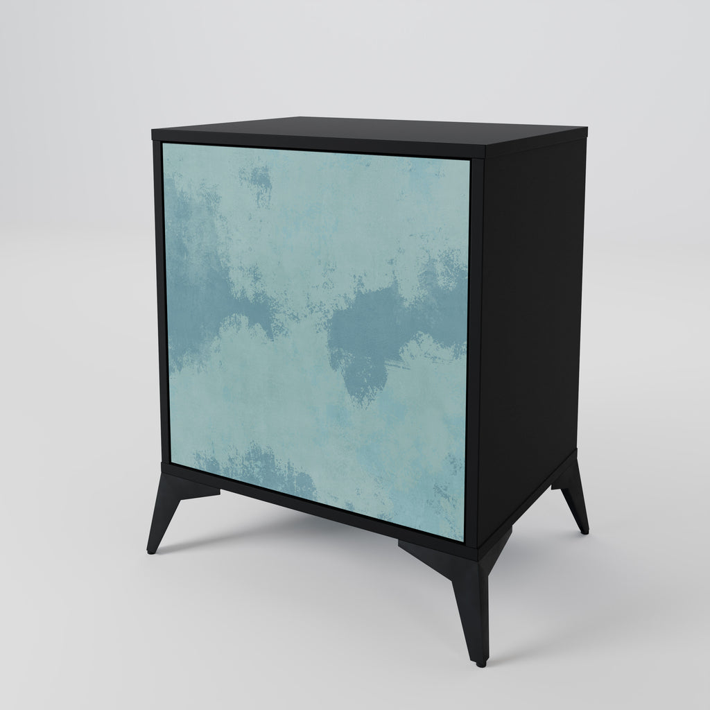 SKY WASH 1-Door Sideboard in Black Finish