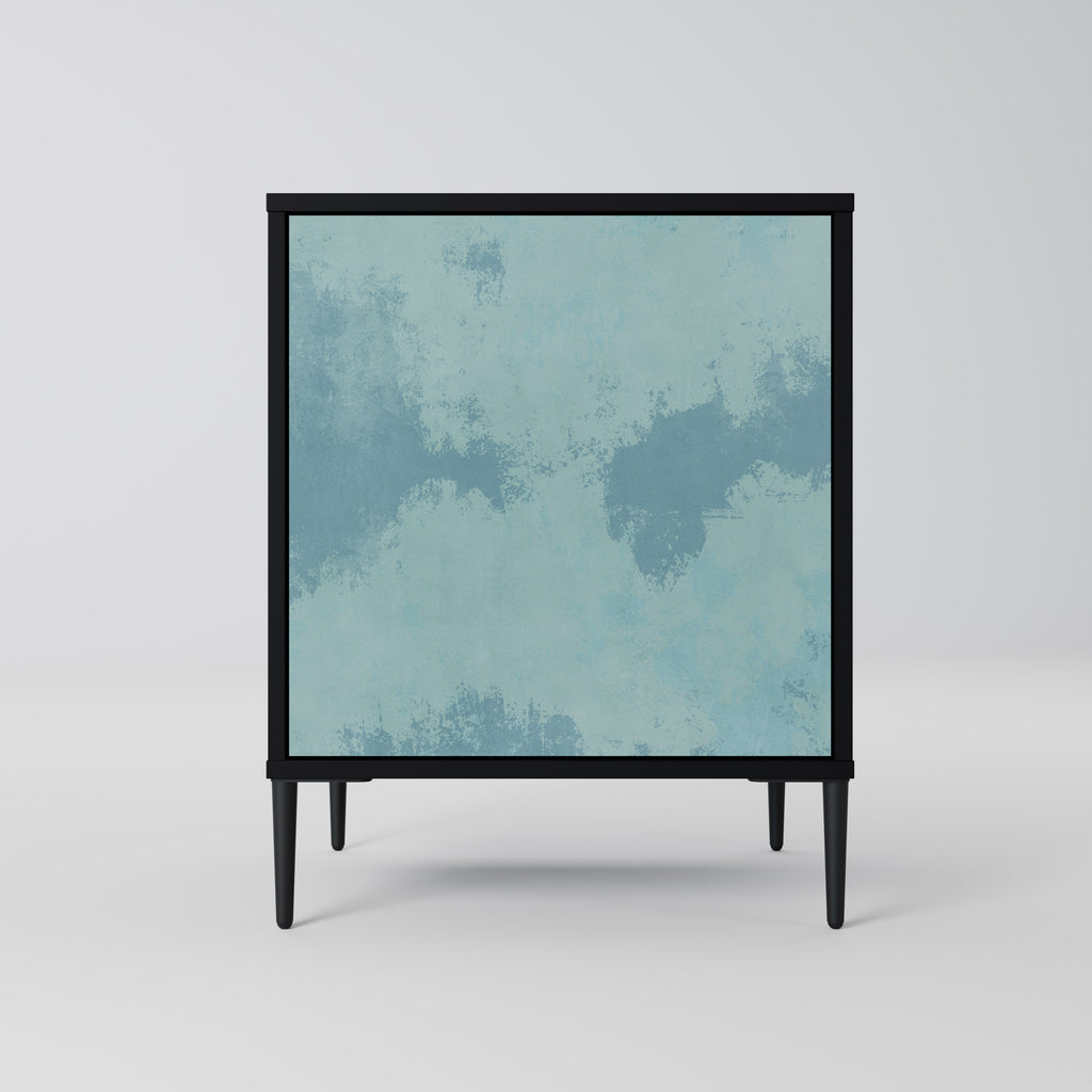 SKY WASH 1-Door Sideboard in Black Finish